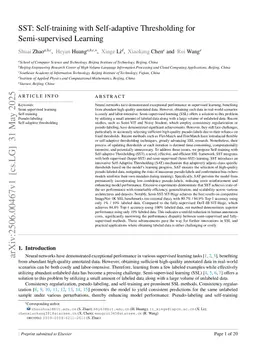 SST: Self-training with Self-adaptive Thresholding for Semi-supervised Learning