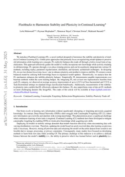 Flashbacks to Harmonize Stability and Plasticity in Continual Learning