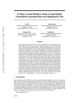 It Takes a Good Model to Train a Good Model: Generalized Gaussian Priors for Optimized LLMs
