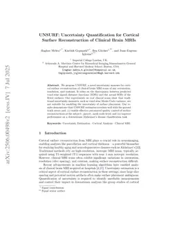 UNSURF: Uncertainty Quantification for Cortical Surface Reconstruction of Clinical Brain MRIs