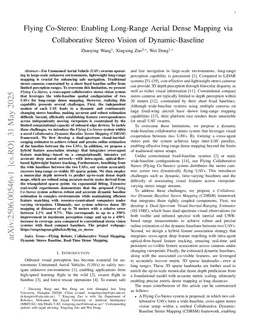 Flying Co-Stereo: Enabling Long-Range Aerial Dense Mapping via Collaborative Stereo Vision of Dynamic-Baseline