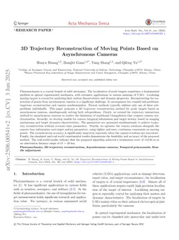 3D Trajectory Reconstruction of Moving Points Based on Asynchronous Cameras