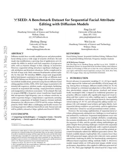 SEED: A Benchmark Dataset for Sequential Facial Attribute Editing with Diffusion Models