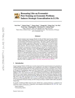 Reasoning Like an Economist: Post-Training on Economic Problems Induces Strategic Generalization in LLMs