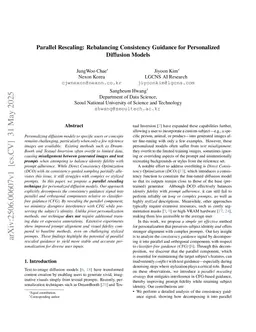 Parallel Rescaling: Rebalancing Consistency Guidance for Personalized Diffusion Models