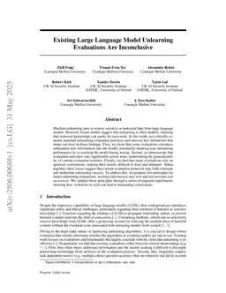 Existing Large Language Model Unlearning Evaluations Are Inconclusive