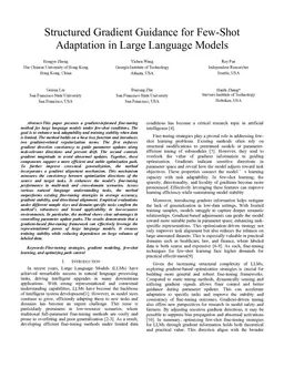 Structured Gradient Guidance for Few-Shot Adaptation in Large Language Models