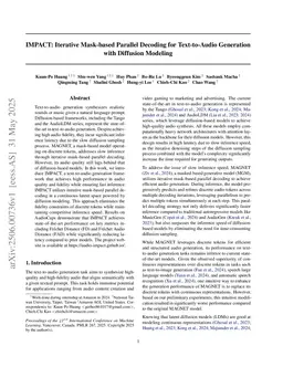 IMPACT: Iterative Mask-based Parallel Decoding for Text-to-Audio Generation with Diffusion Modeling