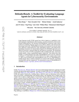 DefenderBench: A Toolkit for Evaluating Language Agents in Cybersecurity Environments