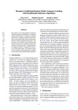 Bregman Conditional Random Fields: Sequence Labeling with Parallelizable Inference Algorithms
