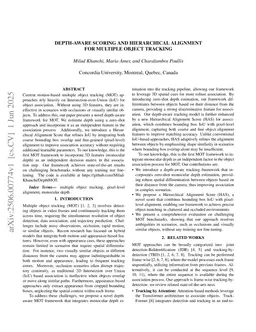 Depth-Aware Scoring and Hierarchical Alignment for Multiple Object Tracking