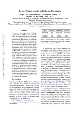 Do not Abstain! Identify and Solve the Uncertainty