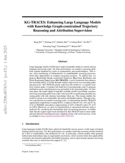 KG-TRACES: Enhancing Large Language Models with Knowledge Graph-constrained Trajectory Reasoning and Attribution Supervision