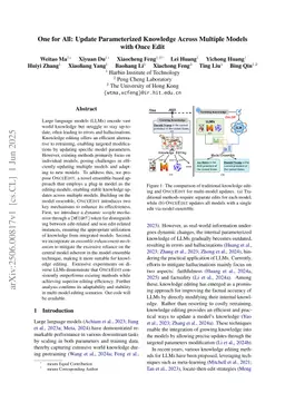 One for All: Update Parameterized Knowledge Across Multiple Models