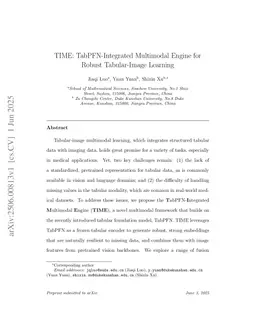 TIME: TabPFN-Integrated Multimodal Engine for Robust Tabular-Image Learning
