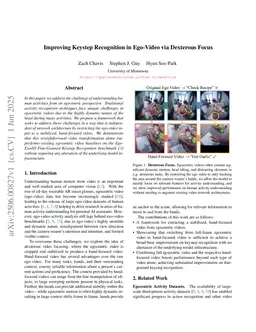 Improving Keystep Recognition in Ego-Video via Dexterous Focus