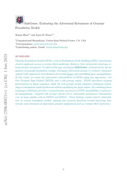SafeGenes: Evaluating the Adversarial Robustness of Genomic Foundation Models