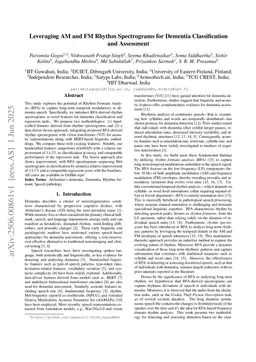 Leveraging AM and FM Rhythm Spectrograms for Dementia Classification and Assessment