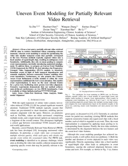 Uneven Event Modeling for Partially Relevant Video Retrieval
