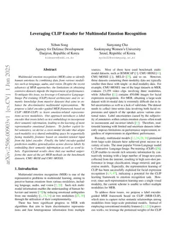 Leveraging CLIP Encoder for Multimodal Emotion Recognition
