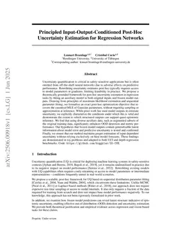 Principled Input-Output-Conditioned Post-Hoc Uncertainty Estimation for Regression Networks