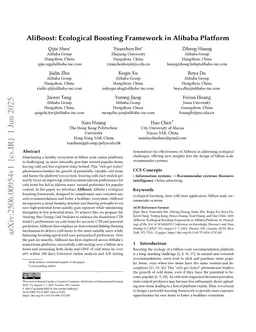 AliBoost: Ecological Boosting Framework in Alibaba Platform