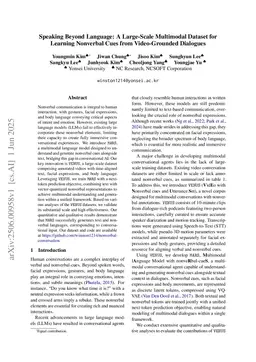 Speaking Beyond Language: A Large-Scale Multimodal Dataset for Learning Nonverbal Cues from Video-Grounded Dialogues
