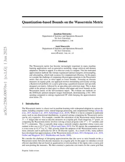 Quantization-based Bounds on the Wasserstein Metric