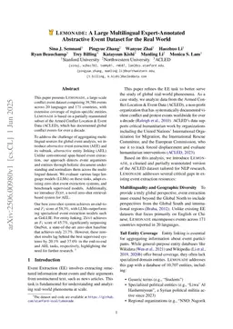 LEMONADE: A Large Multilingual Expert-Annotated Abstractive Event Dataset for the Real World