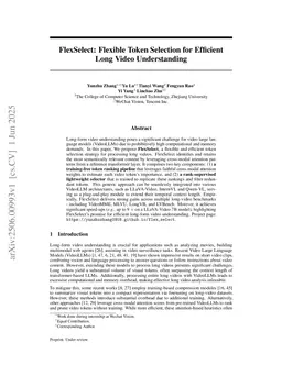 FlexSelect: Flexible Token Selection for Efficient Long Video Understanding