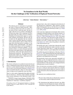 No Soundness in the Real World: On the Challenges of the Verification of Deployed Neural Networks