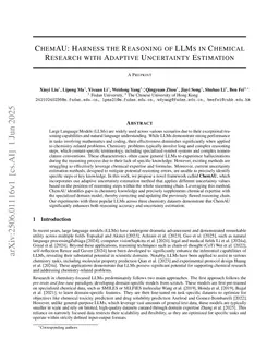 ChemAU: Harness the Reasoning of LLMs in Chemical Research with Adaptive Uncertainty Estimation
