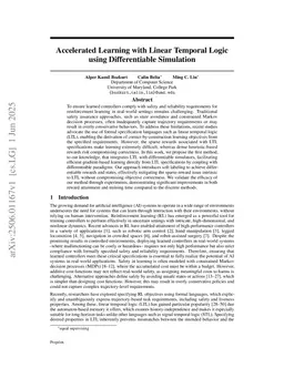 Accelerated Learning with Linear Temporal Logic using Differentiable Simulation