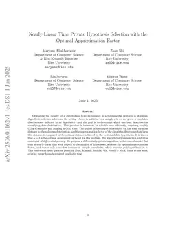 Nearly-Linear Time Private Hypothesis Selection with the Optimal Approximation Factor