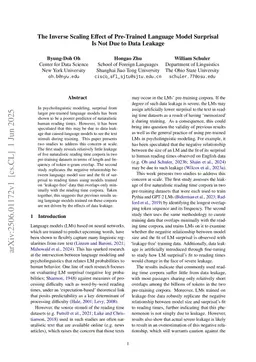 The Inverse Scaling Effect of Pre-Trained Language Model Surprisal Is Not Due to Data Leakage