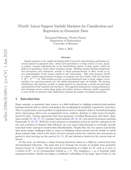 SVarM: Linear Support Varifold Machines for Classification and Regression on Geometric Data
