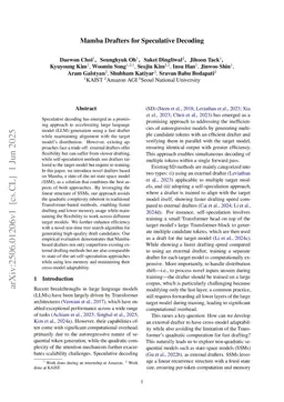 Mamba Drafters for Speculative Decoding