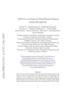 A Review on Coarse to Fine-Grained Animal Action Recognition