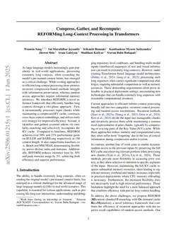 Compress, Gather, and Recompute: REFORMing Long-Context Processing in Transformers