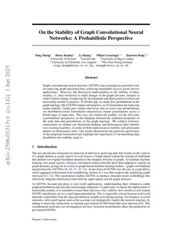 On the Stability of Graph Convolutional Neural Networks: A Probabilistic Perspective