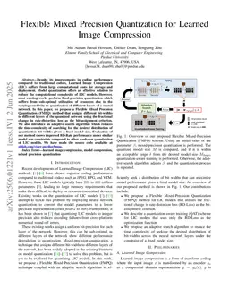 Flexible Mixed Precision Quantization for Learned Image Compression