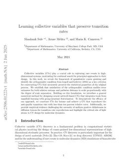 Learning collective variables that preserve transition rates