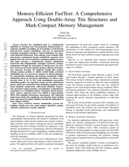 Memory-Efficient FastText: A Comprehensive Approach Using Double-Array Trie Structures and Mark-Compact Memory Management
