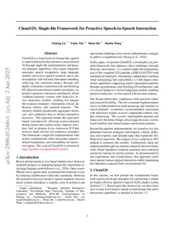 CleanS2S: Single-file Framework for Proactive Speech-to-Speech Interaction