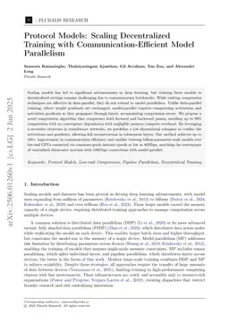 Protocol Models: Scaling Decentralized Training with Communication-Efficient Model Parallelism