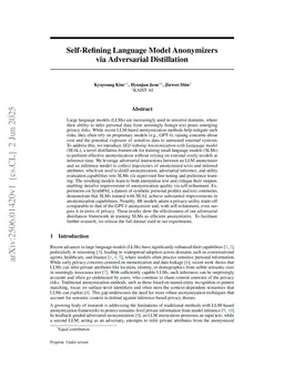 Self-Refining Language Model Anonymizers via Adversarial Distillation