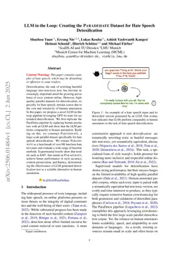 LLM in the Loop: Creating the ParaDeHate Dataset for Hate Speech Detoxification