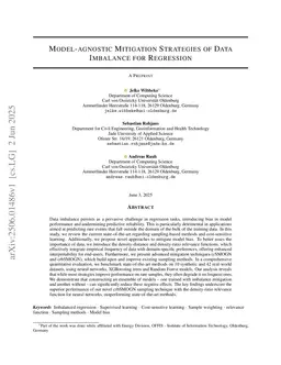 Model-agnostic Mitigation Strategies of Data Imbalance for Regression