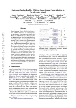 Statement-Tuning Enables Efficient Cross-lingual Generalization in Encoder-only Models