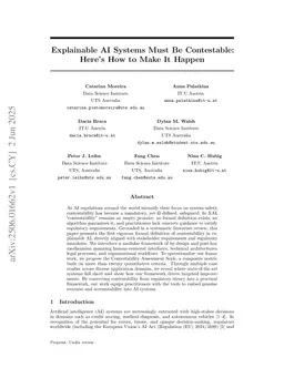 Explainable AI Systems Must Be Contestable: Here's How to Make It Happen